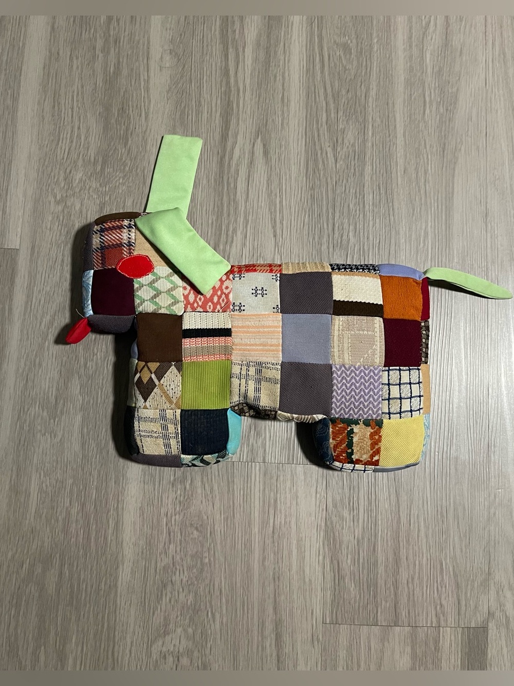 Patchwork Dog Throw Pillow